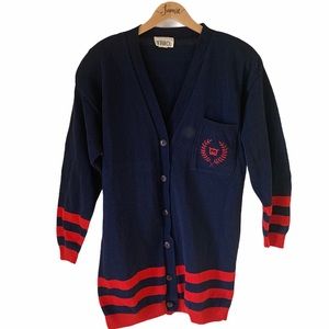 80s Vintage Oversized Cardigan Sweater Dress sz M